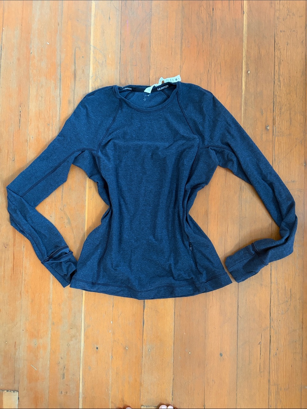 lululemon athletica Rulu Run Long Sleeve - Heathered True Navy/Black Size 8
